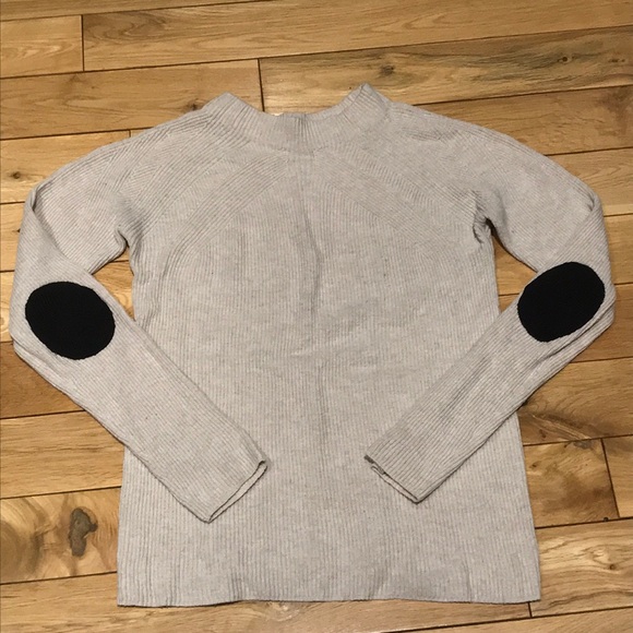 zara knit Sweaters - Cream sweater with black elbow pads